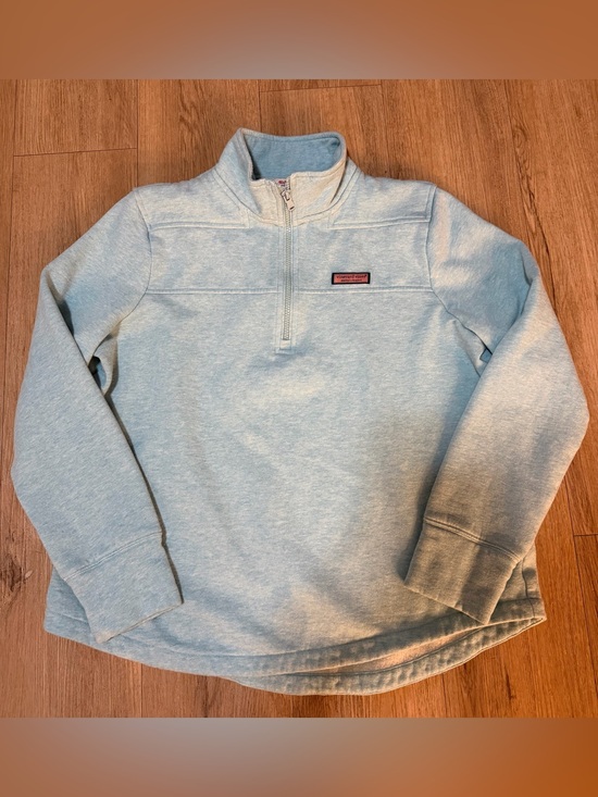 Vineyard Vines Sweaters - Vineyard Vines Women's Shep Shirt 1/4 Zip Pullover – Large – Light Blue